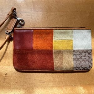 Coach patchwork wristlet